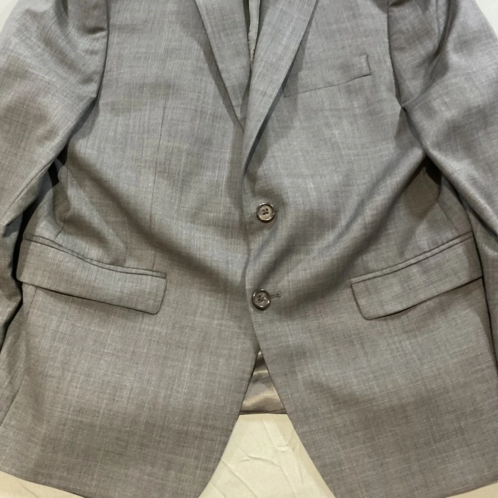 Lauren Ralph Lauren 42S Gray Blazer Sport Coat 2 Button Suit Jacket Mens Short